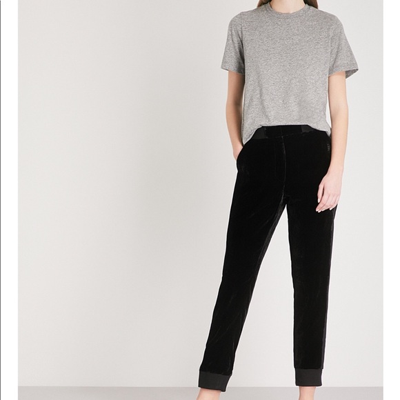 velvet jogging bottoms